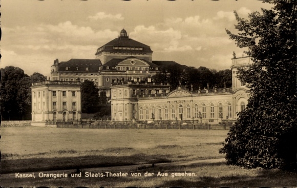 KP Kassel w Hesji, Oranżeria, Teatr Państwowy, widok z Aue