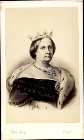 Carte de Visite Teresa Christina, wife of King Peter I of Portugal, Empress of Brazil