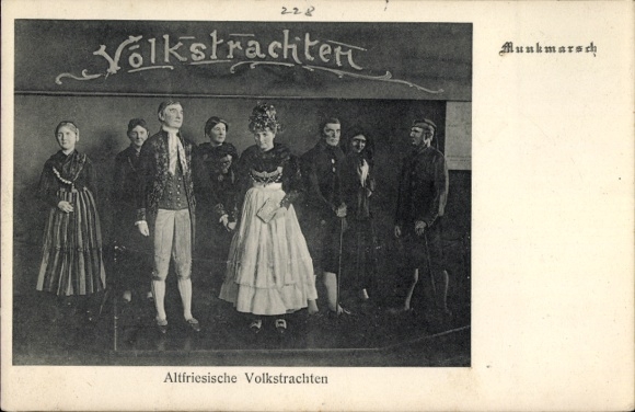 Postcard People in Old Frisian Folk Costumes