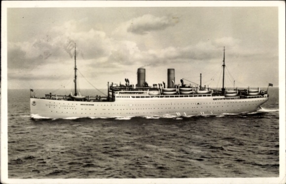 Postcard steamer Sierra Cordoba, Norddeutscher Lloyd Bremen, KdF
