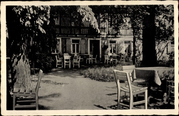 Postcard Roßwein in Saxony, Waldhaus Wolfstal, DS training camp section handball