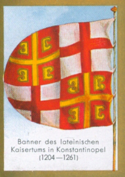 Collector's picture historical flags picture 22, banners of the Latin Empire in Constantinople