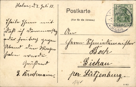 Postcard Holm Ostseebad Schönberg in Holstein, restaurant, garden