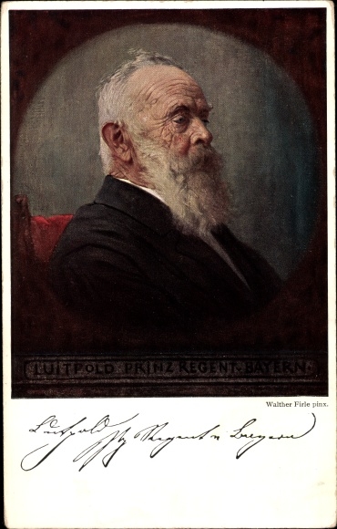 Artist PC Firle, Walther, Prince Regent Luitpold of Bavaria, portrait