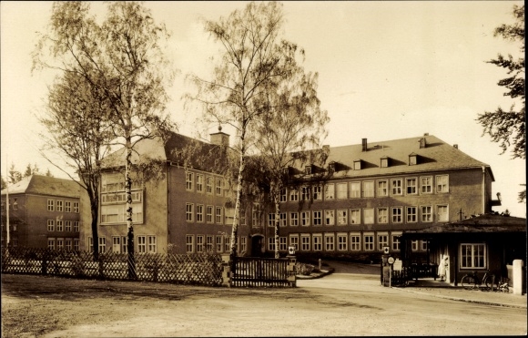 Postcard Obergöltzsch Rodewisch in Vogtland Saxony, miners&#39; hospital