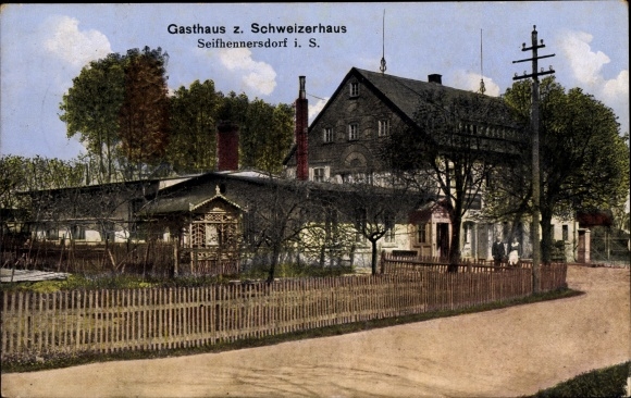 Postcard Seifhennersdorf in Saxony, Inn zum Schweizerhaus