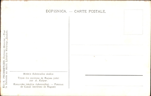 Artist Postcard Kaspar, A., Types from the area around Ragusa