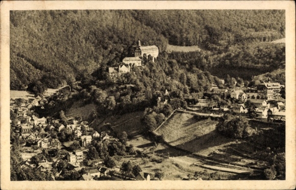 Postcard Schwarzburg in Thuringia, general view