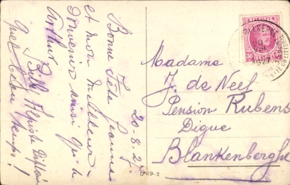 Artist Postcard Child with hiking equipment, And now Mont Blanc, Humor