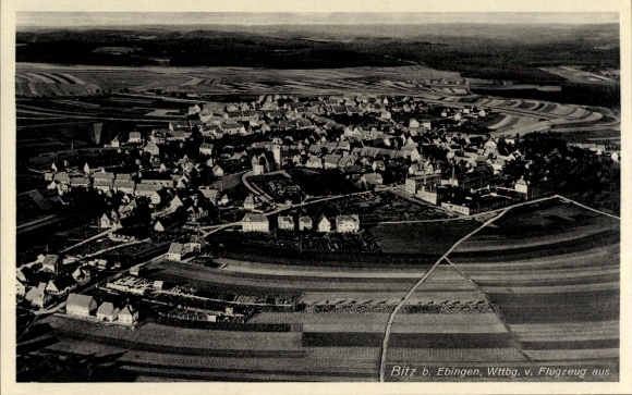 Ak Bitz Schwäbische Alb Württemberg, Fliegeraufnahme