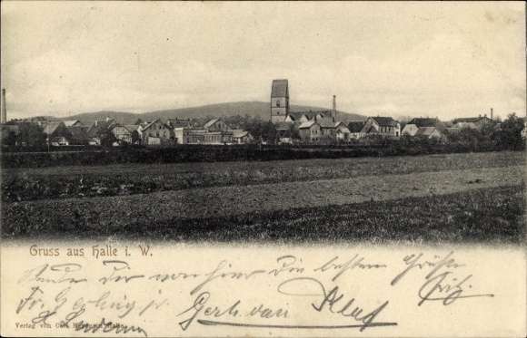 Ak Halle in Westfalen, Gesamtansicht