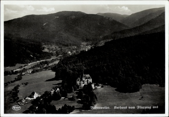 Ak Badenweiler im Schwarzwald, Fliegeraufnahme