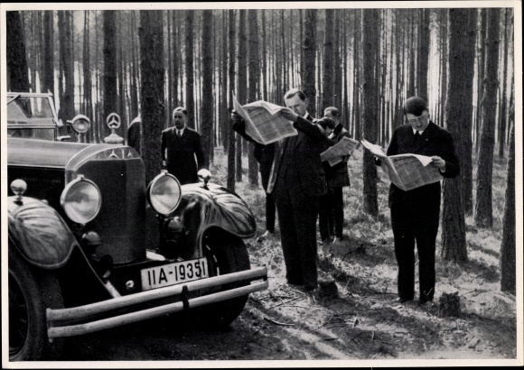 Collective picture Adolf Hitler, reading the newspaper, resting in the forest, Mercedes, collective work no. 15 picture 8