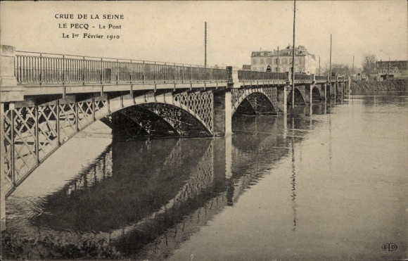 Postcard Le Pecq Yvelines, Le Pont