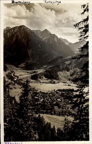 Postcard Bad Oberdorf in the Oberallgäu, general view, perspective