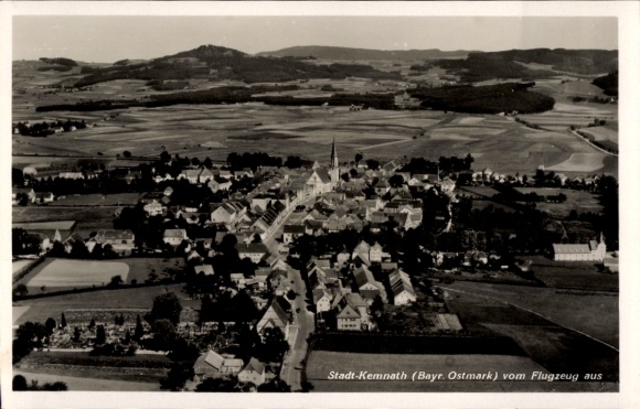 Postcard Kemnath in the Upper Palatinate, aerial photograph