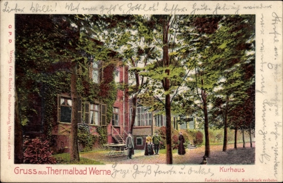 Postcard Werne in the district of Unna, thermal baths, spa house