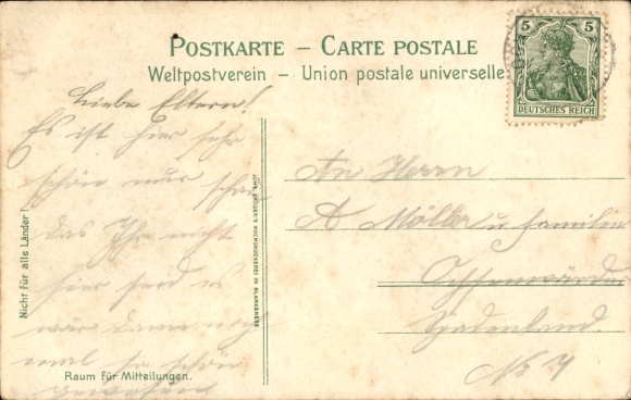 Postcard Hamburg Bergedorf Ochsenwerder, part of the North Elbe