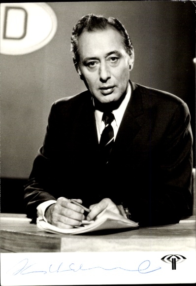 Postcard Journalist Hanns Werner Schwarze, Portrait, Autograph