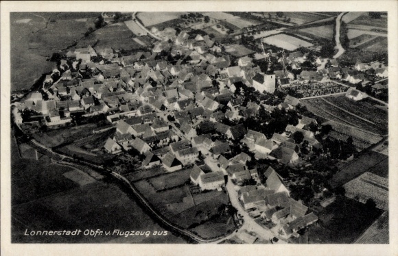 Ak Lonnerstadt in Oberfranken Mittelfranken, Luftbild