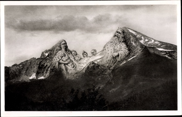 Artist PC Berchtesgaden in Upper Bavaria, Watzmann, mountain faces