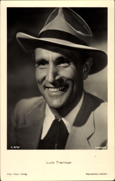 Postcard actor Luis Trenker, portrait