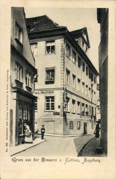 Postcard Augsburg in Swabia, Brauerei zum Kohleis