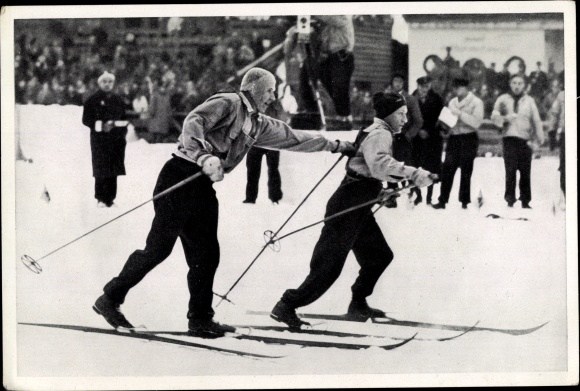 Collection picture Olympia 1936, Finnish ski team, Nurmela, Karppinen