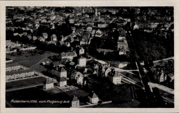 Postcard Rosenheim Oberbayern, aerial photograph