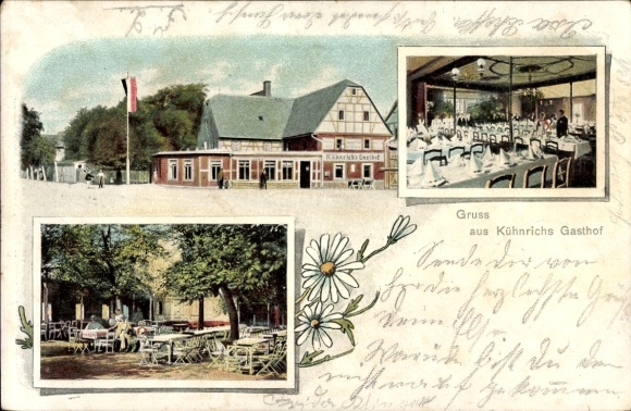 Ak Erlau in Sachsen, Kühnrichs Gasthof