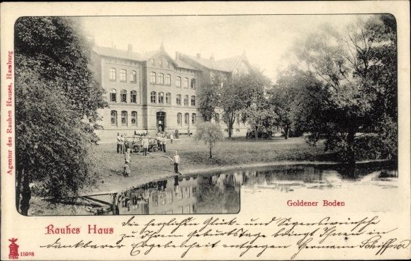 Postcard Hamburg Horn, The Rough House, Golden Floor, Fire Department