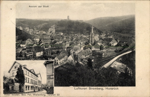 Stromberg in the Hunsrück, general view, Hotel Becker, owner: Pet. Wallenfang