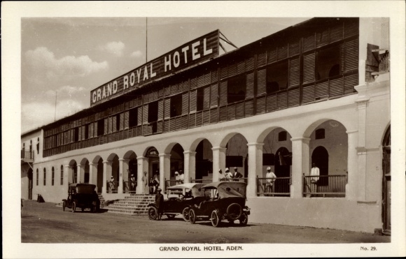 Postcard Aden Yemen, Grand Royal Hotel