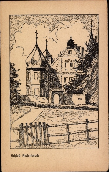 Künstler Ak Barntrup Nordrhein Westfalen, Schloss Kerssenbrock
