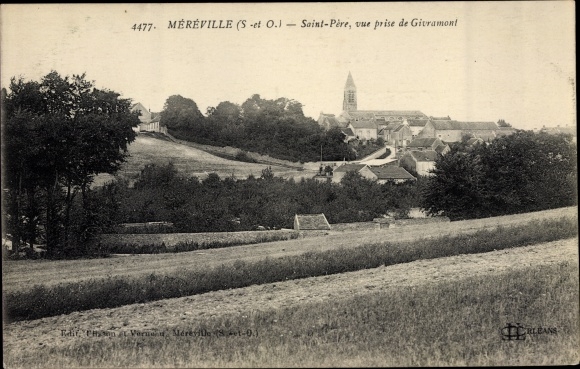Ak Mereville Essonne, Saint Pere, vue Prize de Givramont