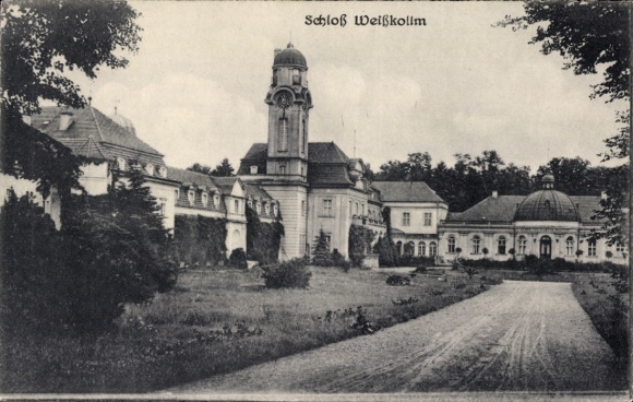 Ak Weißkollm Lohsa Oberlausitz, Schloss