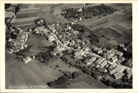 Ak Mittelehrenbach Leutenbach Oberfranken, Luftaufnahme