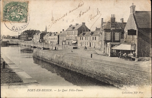 Ak Port en Bessin Calvados, kademuren