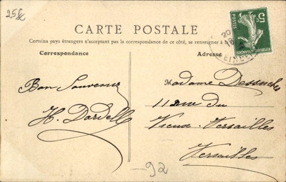 Postcard Garches Hauts de Seine, Boulevard de la Station, Grande Rue