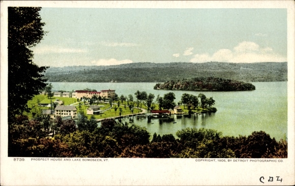 Ak Vermont Verenigde Staten, Lake Bomoseen, Prospect House