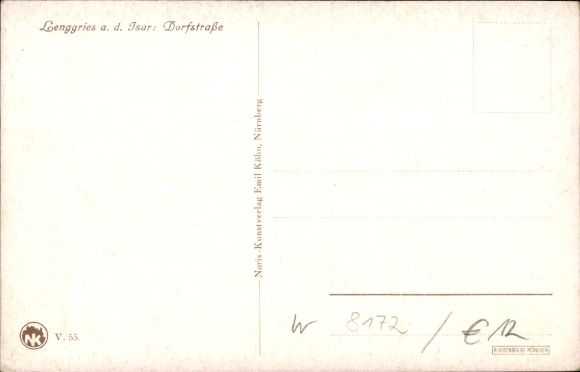 Postcard Lenggries in Upper Bavaria, Main Street
