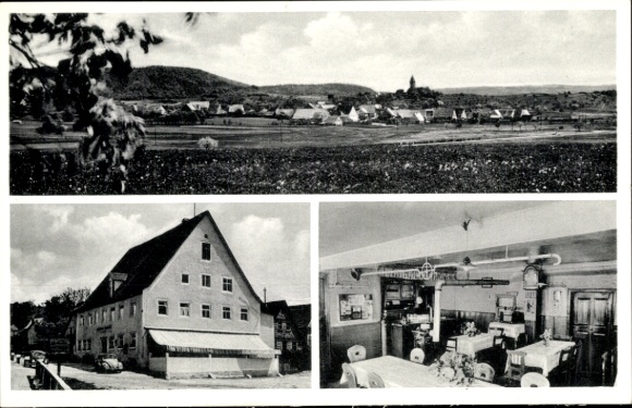Postcard Neusitz in Middle Franconia, inn and guesthouse, interior view