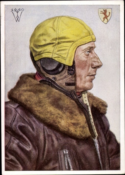 Artist Postcard Willrich, Wolfgang, leader of a successful hunting group, Luftwaffe, VDA P 1 R 7 No. 5