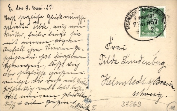 Postcard Eschwege on the Werra Hessen, section on Bismarckstraße