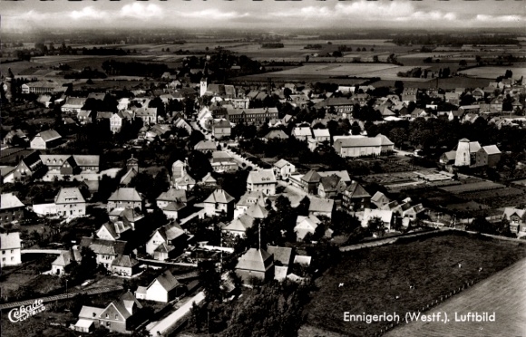 Postcard Ennigerloh in Westphalia, aerial photograph