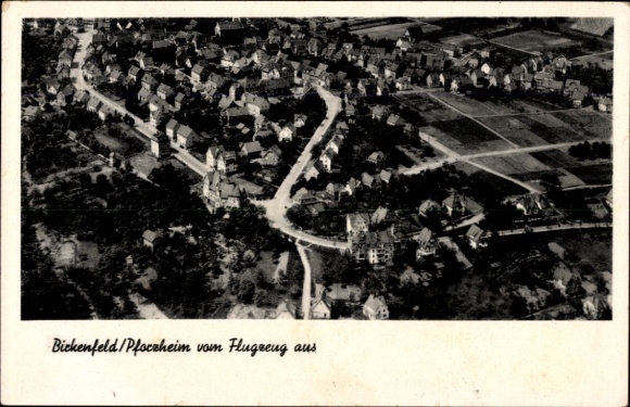 Postcard Birkenfeld in Württemberg, aerial photograph