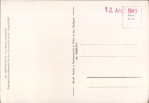 Postcard Gschwend Ostalbkreis, aerial photograph
