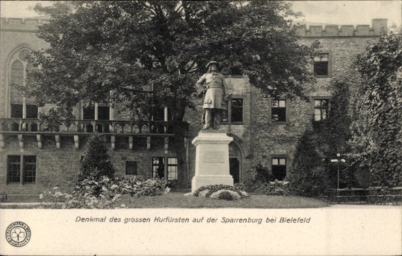Ak Bielefeld in Nordrhein Westfalen, Denkmal des grossen Kurfürsten, Sparrenburg, Bielefeld