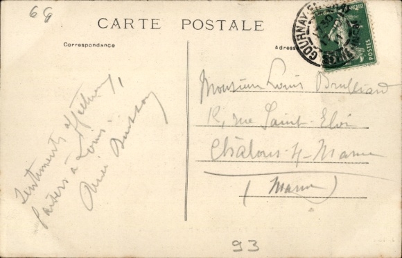 Postcard Gournay sur Marne Seine Saint Denis, La Porte, Calf Market