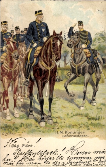 Artist Chromo-Litho HM Konungen, General Staff